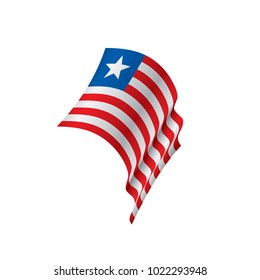 Liberia flag, vector illustration