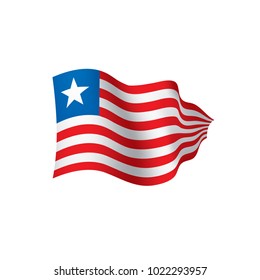 Liberia flag, vector illustration
