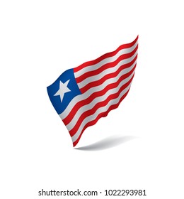 Liberia flag, vector illustration