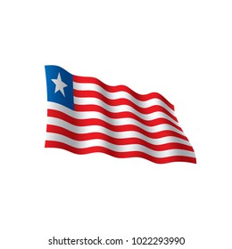 Liberia flag, vector illustration