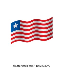 Liberia flag, vector illustration