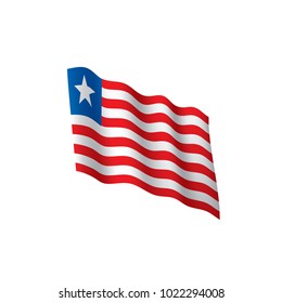 Liberia flag, vector illustration