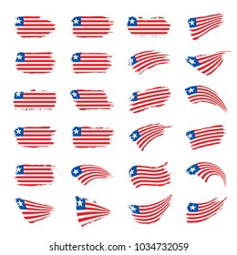 Liberia flag, vector illustration