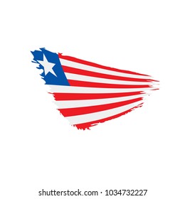 Liberia flag, vector illustration