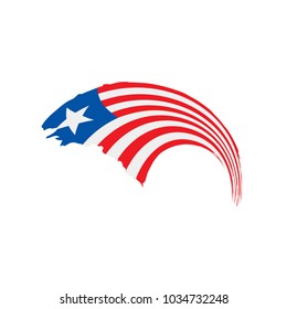 Liberia flag, vector illustration