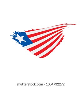 Liberia flag, vector illustration