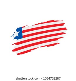 Liberia flag, vector illustration