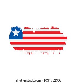 Liberia flag, vector illustration