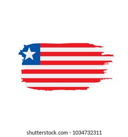 Liberia flag, vector illustration