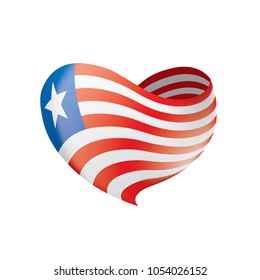 Liberia flag, vector illustration