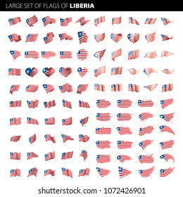 Liberia flag, vector illustration