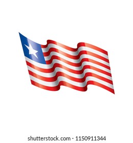 Liberia flag, vector illustration