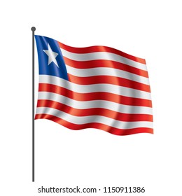 Liberia flag, vector illustration