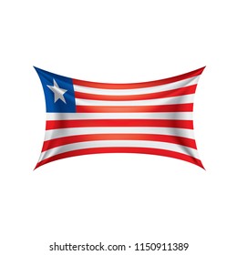 Liberia flag, vector illustration