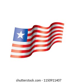 Liberia flag, vector illustration