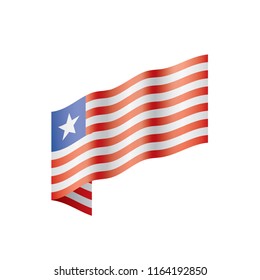Liberia flag, vector illustration