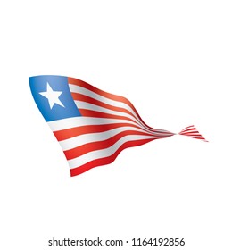 Liberia flag, vector illustration