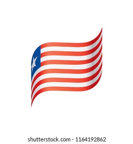 Liberia flag, vector illustration