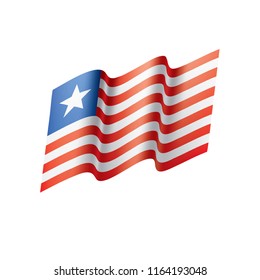 Liberia flag, vector illustration