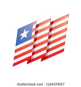 Liberia flag, vector illustration