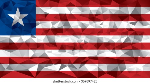 Liberia flag vector illustration.