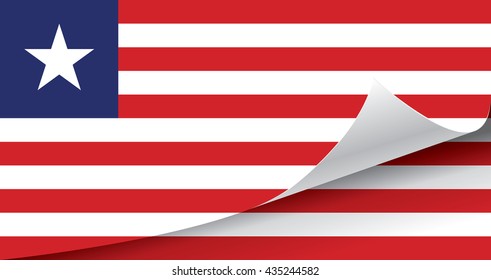 Liberia flag vector illustration.