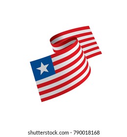 Liberia flag, vector illustration