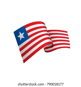 Liberia flag, vector illustration