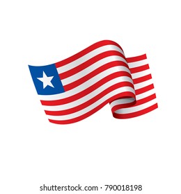 Liberia flag, vector illustration