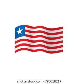 Liberia flag, vector illustration