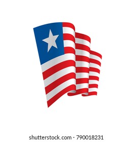 Liberia flag, vector illustration