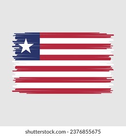 Liberia Flag Vector Illustration Design