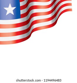 Liberia flag, vector illustration on a white background.