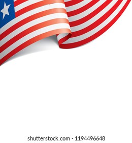 Liberia flag, vector illustration on a white background.