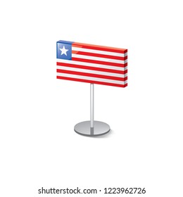 Liberia flag, vector illustration on a white background.
