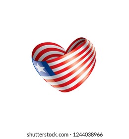 Liberia flag, vector illustration on a white background.