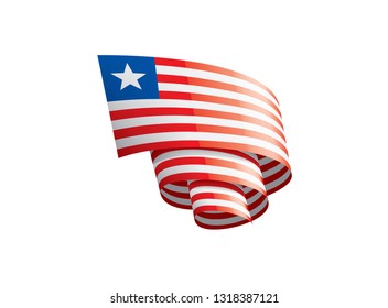 Liberia flag, vector illustration on a white background.
