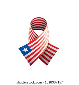 Liberia flag, vector illustration on a white background.