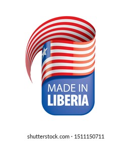 Liberia flag, vector illustration on a white background.