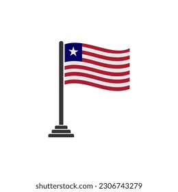 Liberia flags icon set, Liberia independence day icon set vector sign symbol