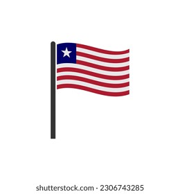 Liberia flags icon set, Liberia independence day icon set vector sign symbol