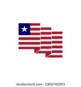 Liberia flags icon set, Liberia independence day icon set vector sign symbol
