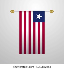Liberia hanging Flag