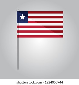 Liberia Icon vector illustration,National flag for country of Liberia isolated, banner vector illustration. Vector illustration eps10.