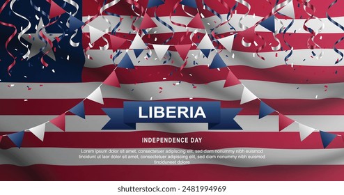 Liberia Independence Day background. Vector illustration.