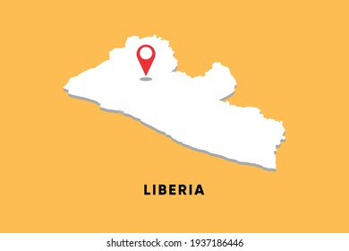 Liberia Isometric map with location icon vector illustration design