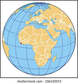 Liberia Locate Map