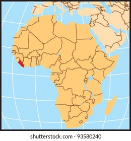 Liberia Locate Map