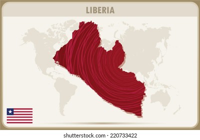 LIBERIA map graphic design, Vector.