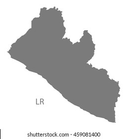 Liberia Map Grey